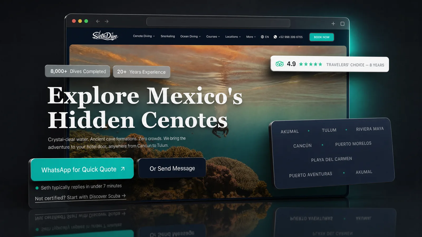 Seth Dive product screenshot